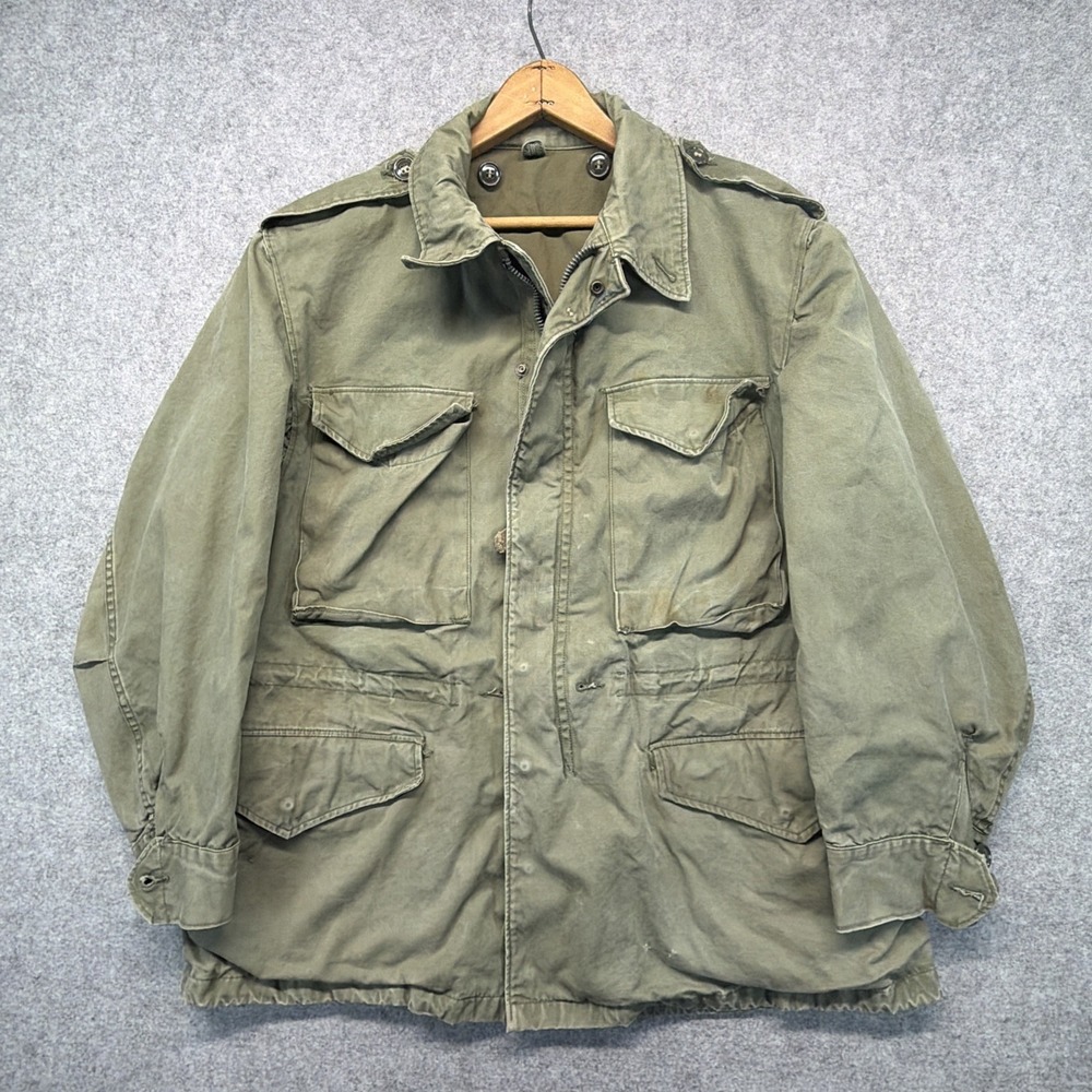 Vintage‎ US Army M51 Field Jacket Large Regular M-1951 OG107 50s
